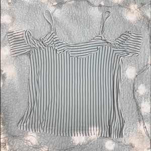 Striped Cold Shoulder